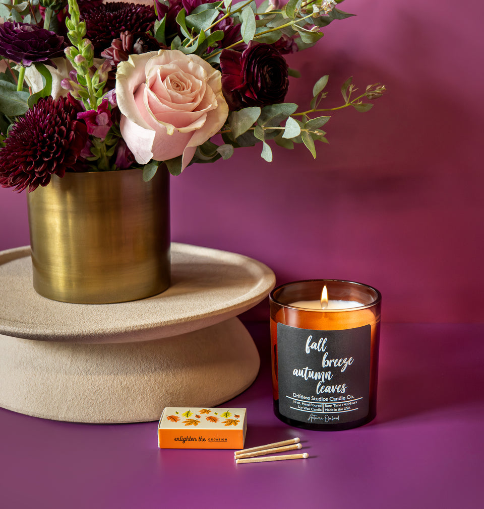 Send our The Autumn Candle Set bouquet of flowers to someone