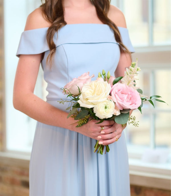 Bridesmaid Bouquet Lush Blush & Ivory - Flowers for Dreams
