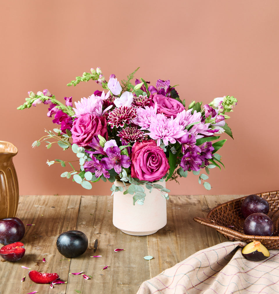 The Violet bouquet – one of our most popular options for flower delivery