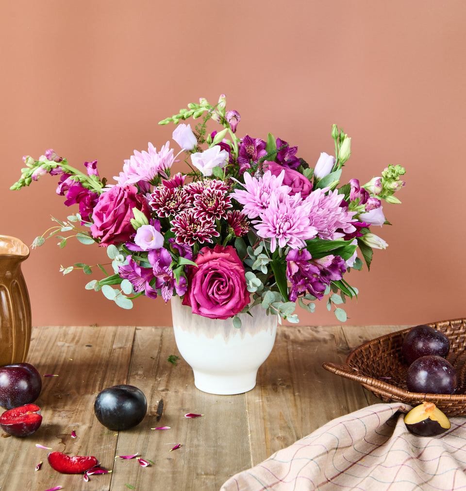 The Violet bouquet – one of our most popular options for flower delivery