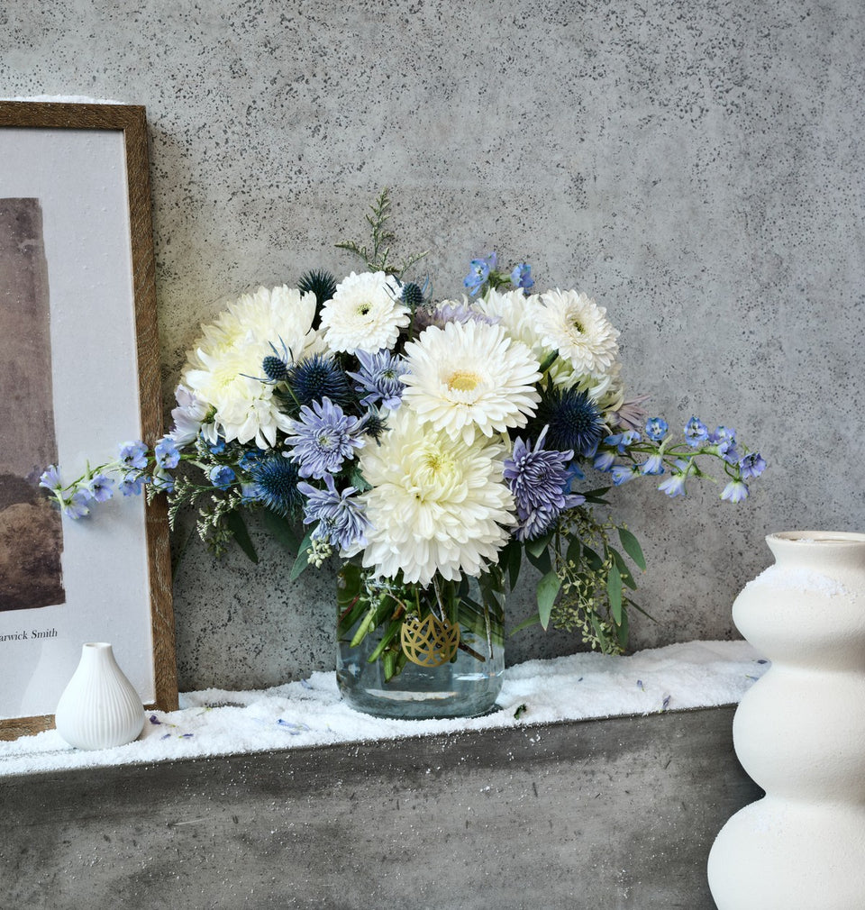 The Thistle bouquet – one of our most popular options for flower delivery