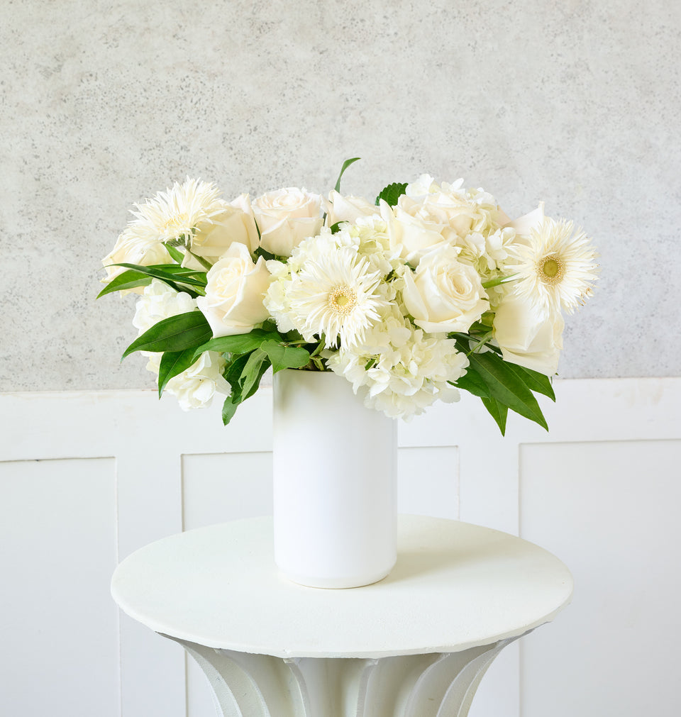 The Ivory bouquet – one of our most popular options for flower delivery