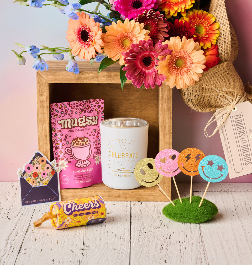 Send our The Celebrate Bundle bouquet of flowers to someone