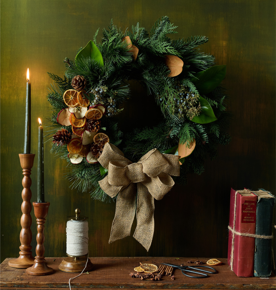 Let our expert florists create this Evergreen Wreath flower bouquet for you