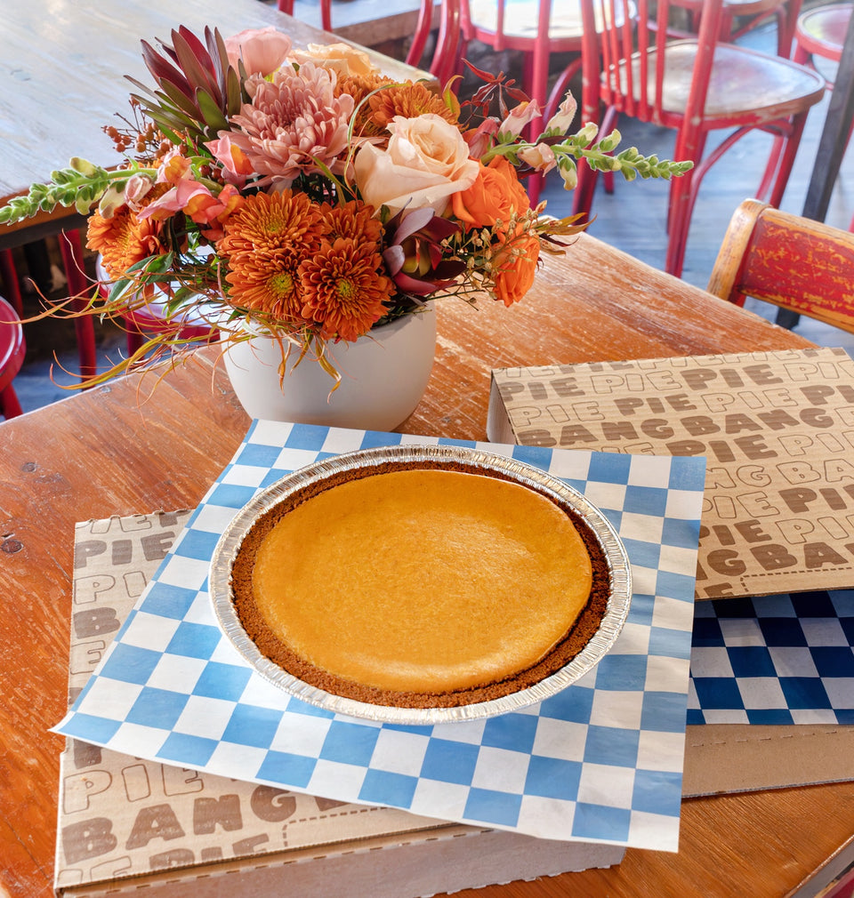 The Pumpkin Pie Pairing bouquet – one of our most popular options for flower delivery