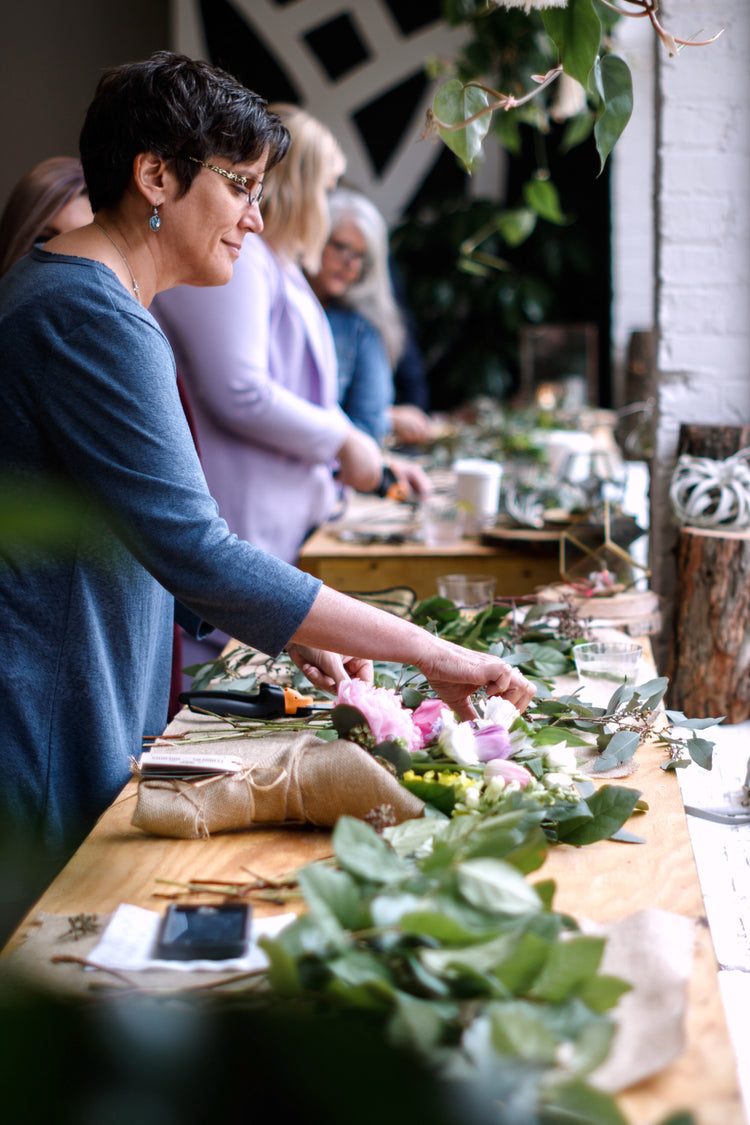 Milwaukee Mother's Day open studio event, premium floral experience