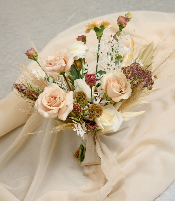 Bridal Bouquet Avant Garde Tan Neutral - Flowers for Dreams