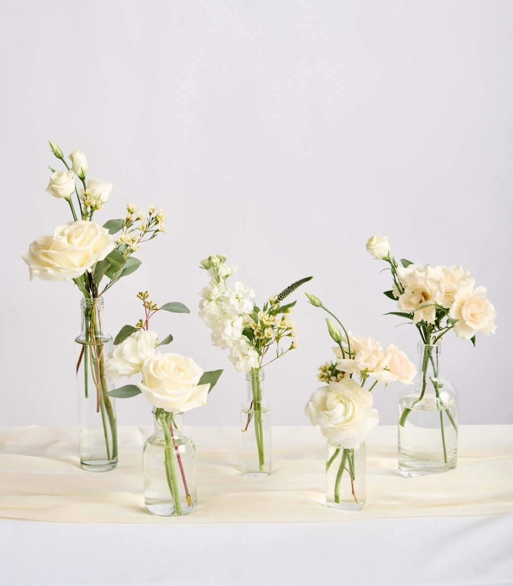 Bud Vase White & Cream - Flowers for Dreams